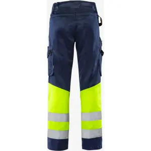 High visibility work trousers class 1 Fristads Green 2649 GPLU image-2