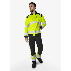 High visibility work trousers class 1 Fristads Green 2649 GPLU image-1