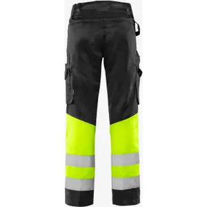 High visibility work trousers class 1 Fristads Green 2649 GPLU image-2