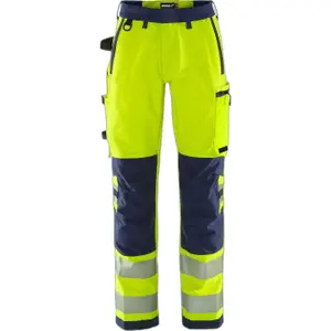 Women's Class 2 High-Visibility Work Trousers Fristads Green 2645 GSTP image-0
