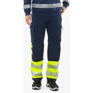 Class 1 high visibility work trousers Fristads Green 2647 GSTP image-1