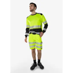 Bermudas de alta visibilidad clase 2 Fristads Green 2648 GSTP image-1