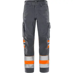 High visibility work trousers class 1 Fristads Green 2668 GPLU image-0
