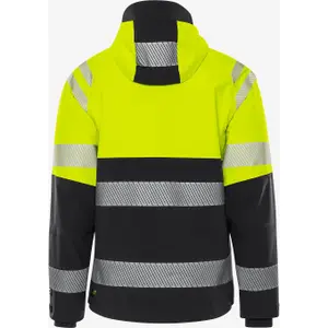 Class 2 stretch high visibility waterproof jacket Fristads Shell 4690 GLS image-1