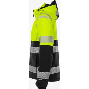 Class 2 stretch high visibility waterproof jacket Fristads Shell 4690 GLS image-2