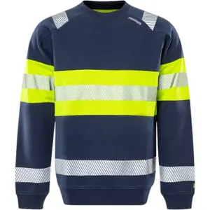 High-visibility zip-up sweatshirt Fristads 7530 GKC image-0