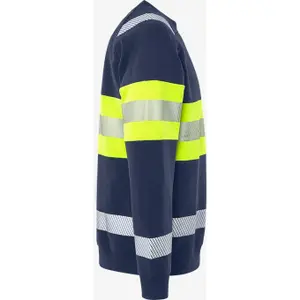 High-visibility zip-up sweatshirt Fristads 7530 GKC image-3