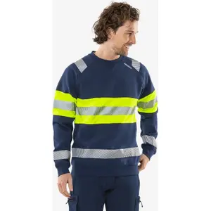 High-visibility zip-up sweatshirt Fristads 7530 GKC image-1