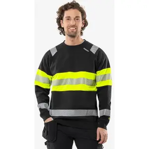High-visibility zip-up sweatshirt Fristads 7530 GKC image-1