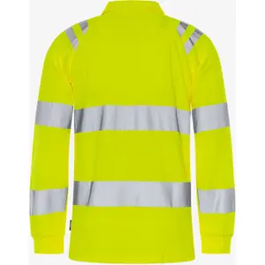 High visibility long sleeve polo Fristads Classe 3 7864 GPST image-1