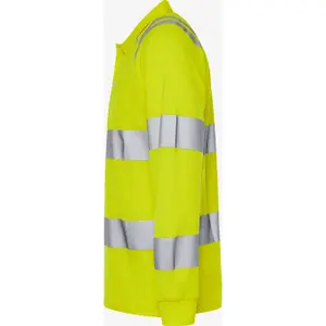 High visibility long sleeve polo Fristads Classe 3 7864 GPST image-2
