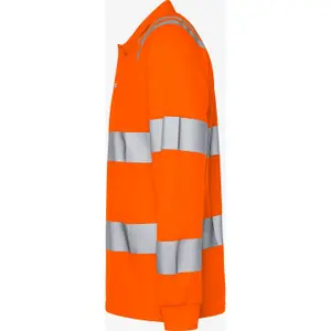 High visibility long sleeve polo Fristads Classe 3 7864 GPST image-2