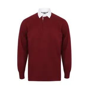 Long Sleeve Polo Front Row Plain Rugby