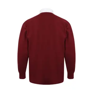 Long Sleeve Polo Front Row Plain Rugby image-1