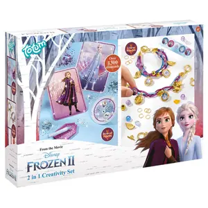 2 in 1 postcards and bracelets creative activity set Frozen image-0
