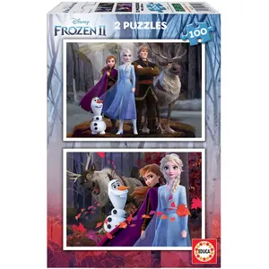 Puzzle of 2 x 100 pieces Frozen image-0