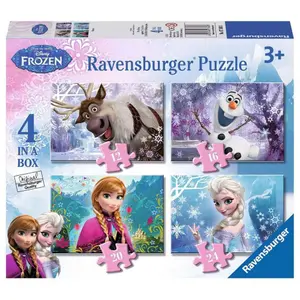 Lot of 4 puzzles of 12-16-20-24 pieces Frozen image-0