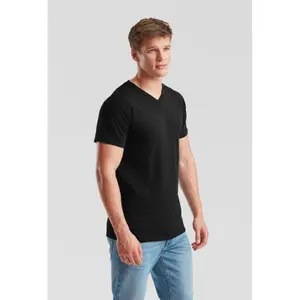 V-neck T-shirt Fruit of the Loom Valueweight image-1
