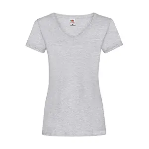 Women's V-neck T-shirt Fruit of the Loom Valueweight image-0