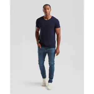 T-Shirt mit V-Ausschnitt aus Baumwolle Fruit of the Loom Iconic 150 image-3