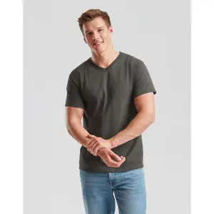 V-neck T-shirt Fruit of the Loom Valueweight image-1