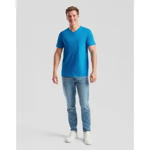 V-neck T-shirt Fruit of the Loom Valueweight image-3