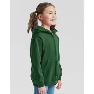 Hoodie med hel dragkedja för barn Fruit of the Loom Classic image-3