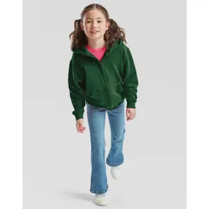 Hoodie med hel dragkedja för barn Fruit of the Loom Classic image-4