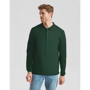 Long sleeve polo shirt Fruit of the Loom Premium image-1