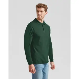 Long sleeve polo shirt Fruit of the Loom Premium image-4