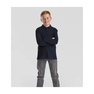 Long sleeve polo for kids Fruit of the Loom 65/35 image-1