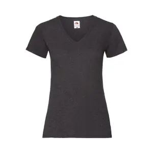 T-shirt med v-ringning för kvinnor Fruit of the Loom Valueweight 61-398-0 image-0