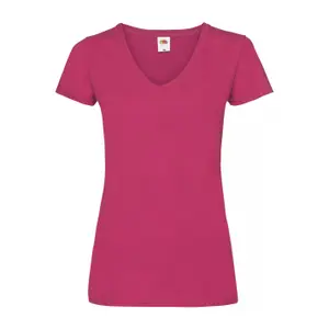 T-shirt med v-ringning för kvinnor Fruit of the Loom Valueweight 61-398-0 image-0