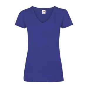 T-shirt de pescoço em v das mulheres Fruit of the Loom Valueweight 61-398-0 image-0