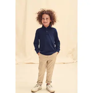 Long sleeve polo for kids Fruit of the Loom 65/35 image-2
