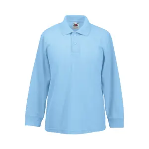 Long sleeve polo for kids Fruit of the Loom 65/35 image-0