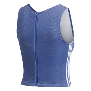 Camiseta de tirantes para mujer adidas Zippable Ribbed image-1