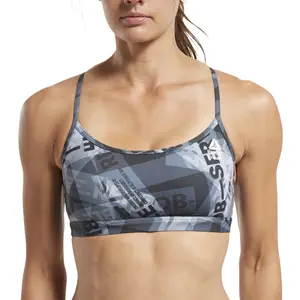 Brassière femme Reebok CrossFit® Skinny Strap Medium-Impact Taped Print image-1