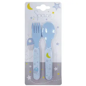 Cubiertos de tenedor y cuchara para niño Fun House Espace image-0
