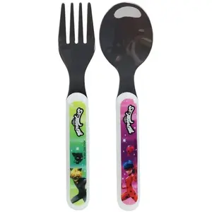 Cubiertos de acero inoxidable para niños Fun House Miraculous image-0