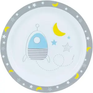 Children's glass dinner plate/cutlery set Fun House Espace image-1