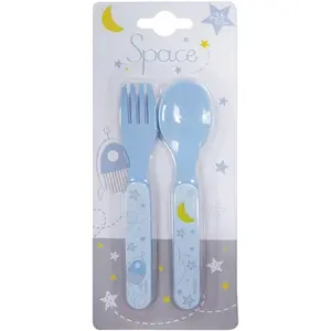 Children's glass dinner plate/cutlery set Fun House Espace image-3