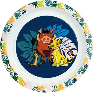 Tableware set: glass, deep plate, plate, mug, water bottle, snack box, and 2 children's cutlery. Fun House Disney Le Roi Lion image-3