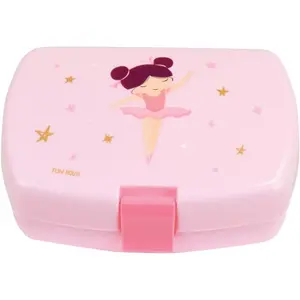 Tableware set: glass, deep plate, flat plate, cutlery, water bottle, and snack box for girls. Fun House Ballerine image-4