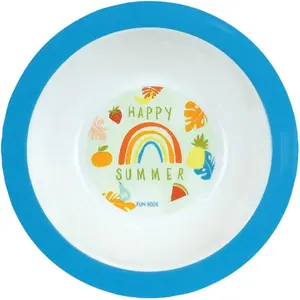 Fun House Fruity's Glass Dinner Set: Soup Plate, Dinner Plate, Bottle, Snack Box & 2 Utensils image-2