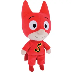 Glass dinner set, soup plate, plate, 2 pieces of cutlery and girl plush toy Fun House Samsam image-1