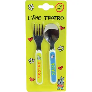 Crockery set glass plates, 2 place settings and child's cuddly toy Fun House Trotro image-4