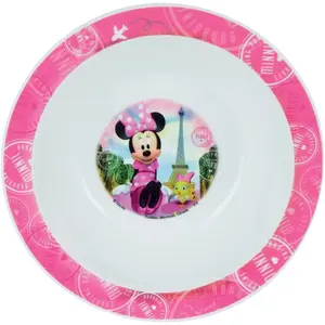 Tableware set glass deep plate, plate, cutlery, water bottle, snack box for girls Fun House Disney Minnie image-2