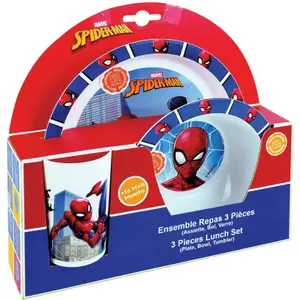 Geschirrset aus Glas, Teller und Schüssel Fun House Spiderman image-1