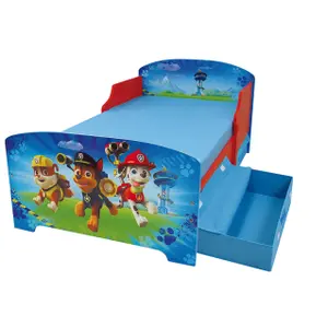 Dětská postel s lamelovým roštem a 2 zásuvkami Fun House Pat'Patrouille image-1